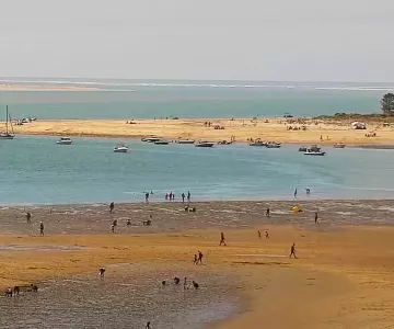 Blick auf Gatseau Beach vom Novotel aus
