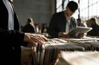 Marché du vinyle au Shapers Club House, Marennes