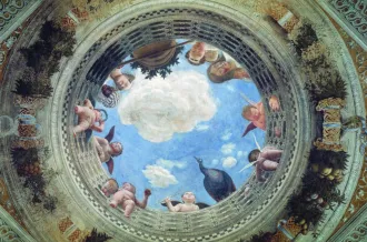 Fresque de Andrea Mantegna au palais ducal de Mantoue