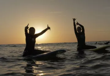 Sunset surf