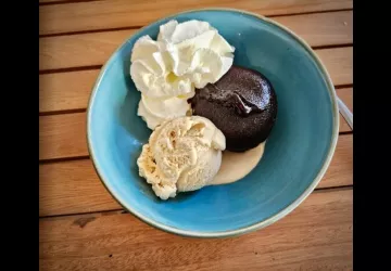 Moelleux au chocolat et glace