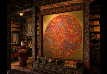 Mandala peint par Achao 