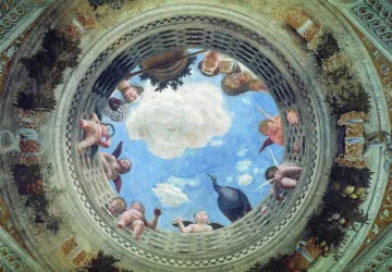 Fresque de Andrea Mantegna au palais ducal de Mantoue